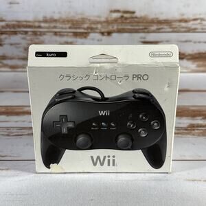 Wii Classic Controller Pro – Black (Japan Version) Tested w/ Box Damaged